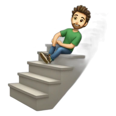 streamer climbing stairs sticker