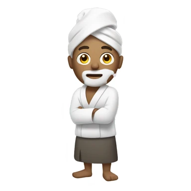 Spa man with towel and fog  sticker