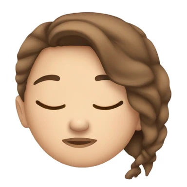 White girl brown hair sleeping  sticker