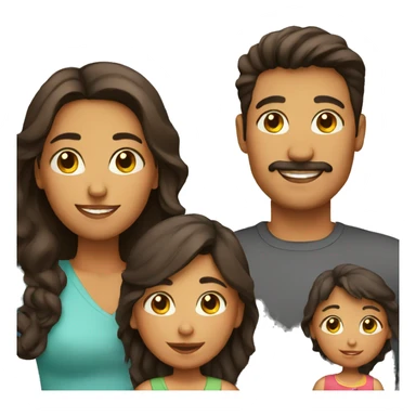 Hispanic Family of 4 sticker