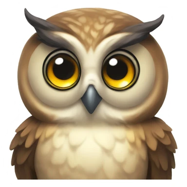Owl with aura sticker