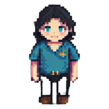 8-bit style human character, short proportions sticker