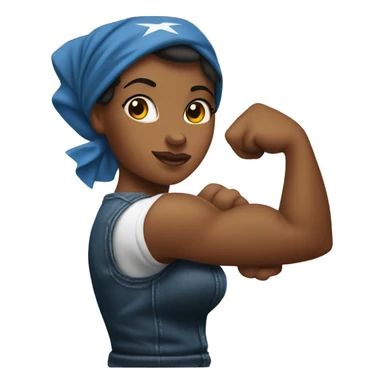 Rosie the Riveter shows biceps sticker