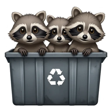 Raccoons in a dumpster sticker