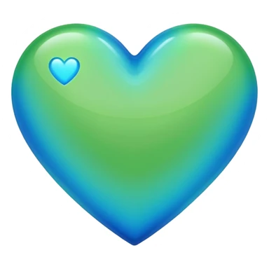 Corazón verde y azul sticker
