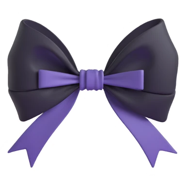 Black gothic bow effect sticker