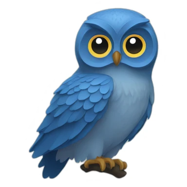 blue-owl-flat sticker