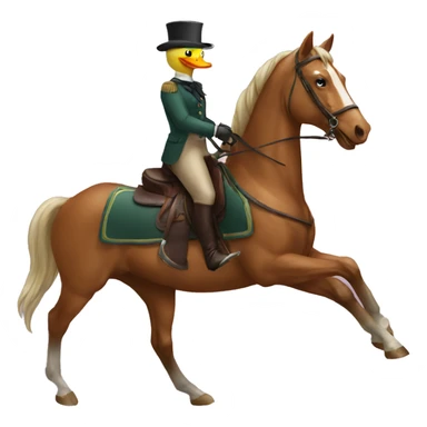 horse riding a duck sticker