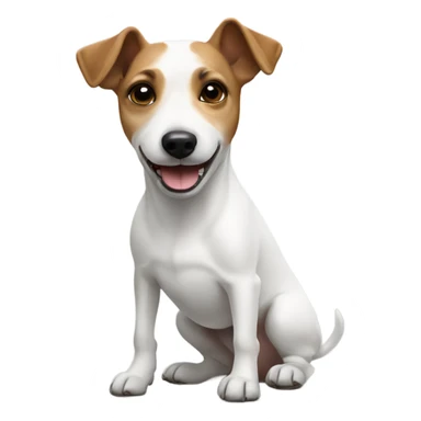 All white Jack Russel dog  sticker