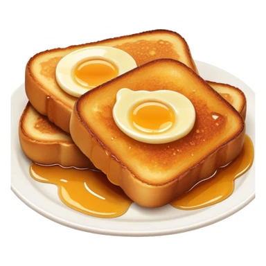 Torrijas Spanish Easter dessert toast soaked in milk and honey sticker