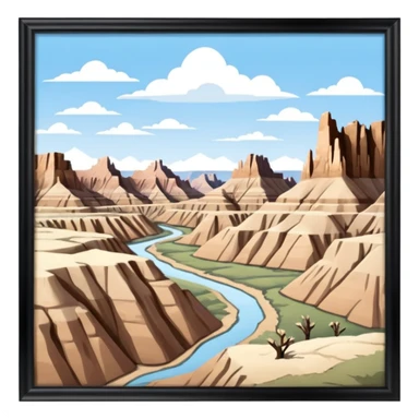 Badlands national park  sticker