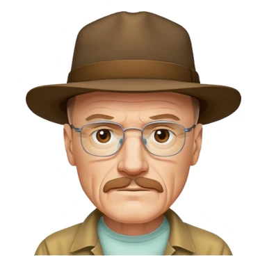 Walter White in hat sticker