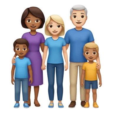 light full body family sticker