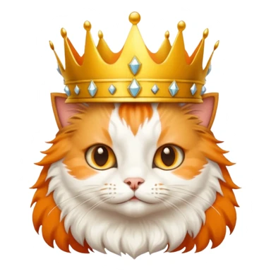 cat with crown  sticker