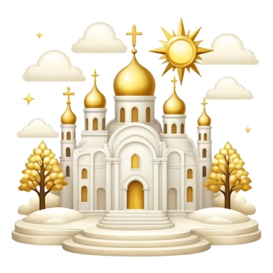 White and Golden Divine Holy Glorious Shiny Sparkly Scenic Scenery Deco sticker