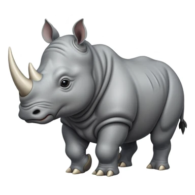 angry rhinoceros sticker