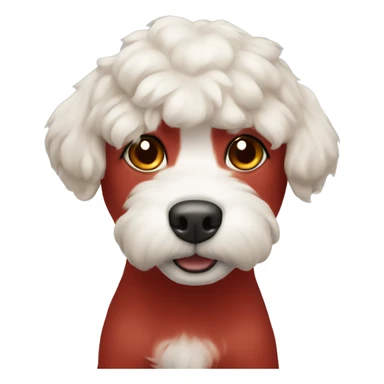 Red color maltipu sticker