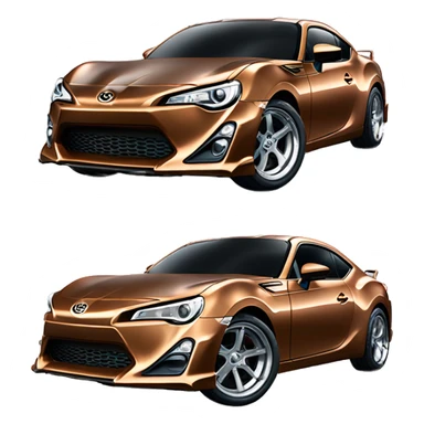 Side view Chewbacca’s teeth grill Toyota 86 ,blueberry body ,chrome wheels  sticker