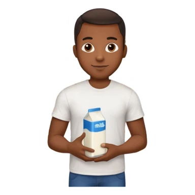 Make a black guy getting milk from store sticker