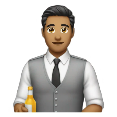 Bartender delivering drink sticker