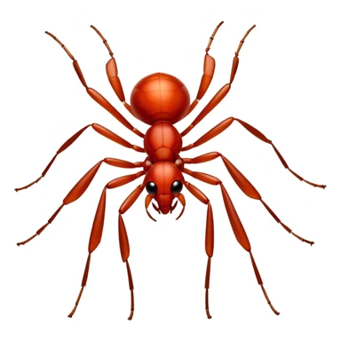 red ant with six legs sticker
