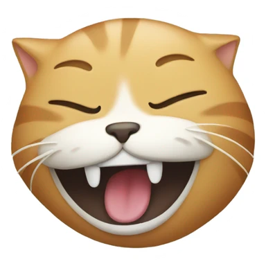 cat laughing sticker