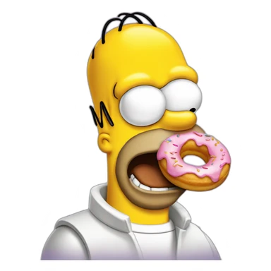 Homer Simpson eat Donuts sticker