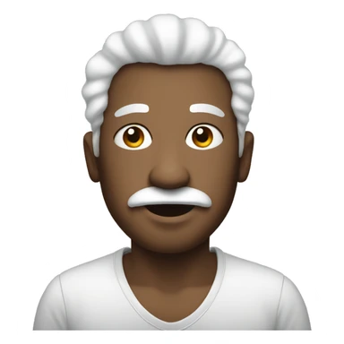 man with cotton sticker