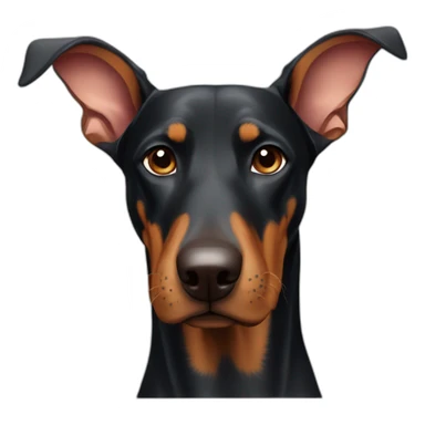 Doberman face sticker