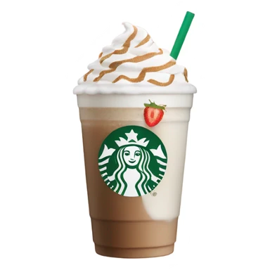 Starbucks white mocha with strawberry cold foam sticker