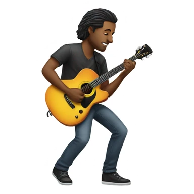 The guitar player sticker