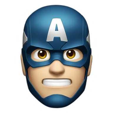 Captain America face sticker