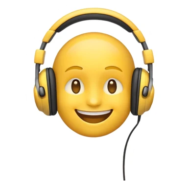 Emoji wearing headphones sticker