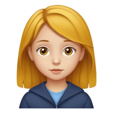 Sarı ve kumralımsı saç ela gözlü kücük kız sticker