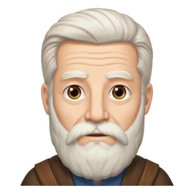abraham from the bible, long beard sticker