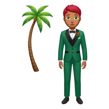 Chico moreno,ojos verdes,vestid novio playa cuerpo entero, pelirrojo sticker