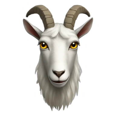 3 headed evil goat  sticker