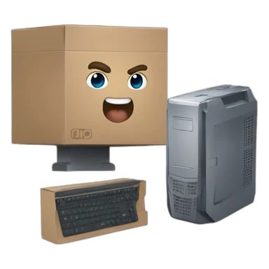 Thor and a computer in a box sticker