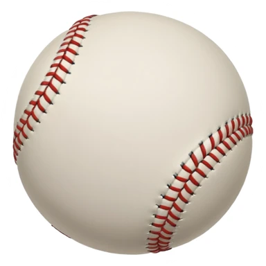 white baseball thai is curving, visible wind marks around it sticker