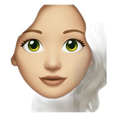 Brunette Jennifer Lawrence with Green eyes sticker