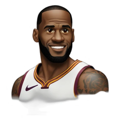 White Lebron James sticker