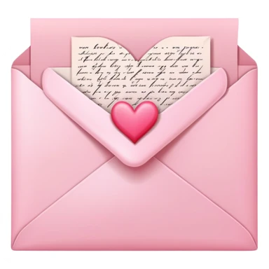 Pink romantic letter sticker