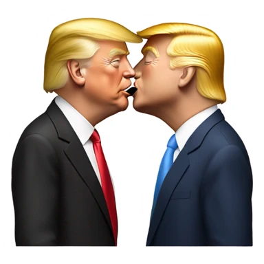 elon musk kissing donald trump sticker