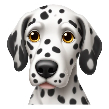 Dalmatian with long hair sticker