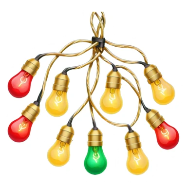 Christmas lights strang sticker