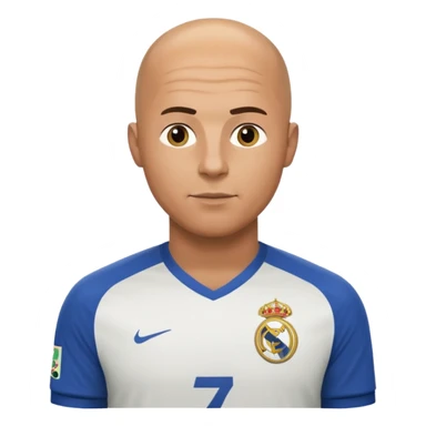bald man wearing ronaldo football jersey sticker