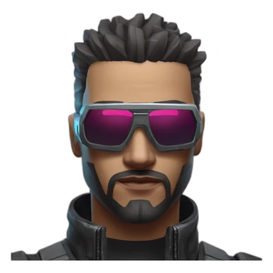Cyberpunk 2077, face emoji ios sticker