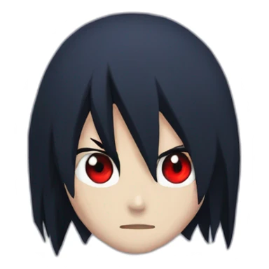 sasuke uchiha with red eyes sticker
