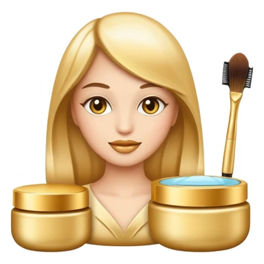 emoji of luxury brand labeled beauty products sticker
