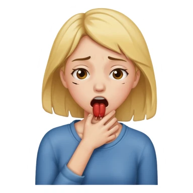 Girl choking them self sticker